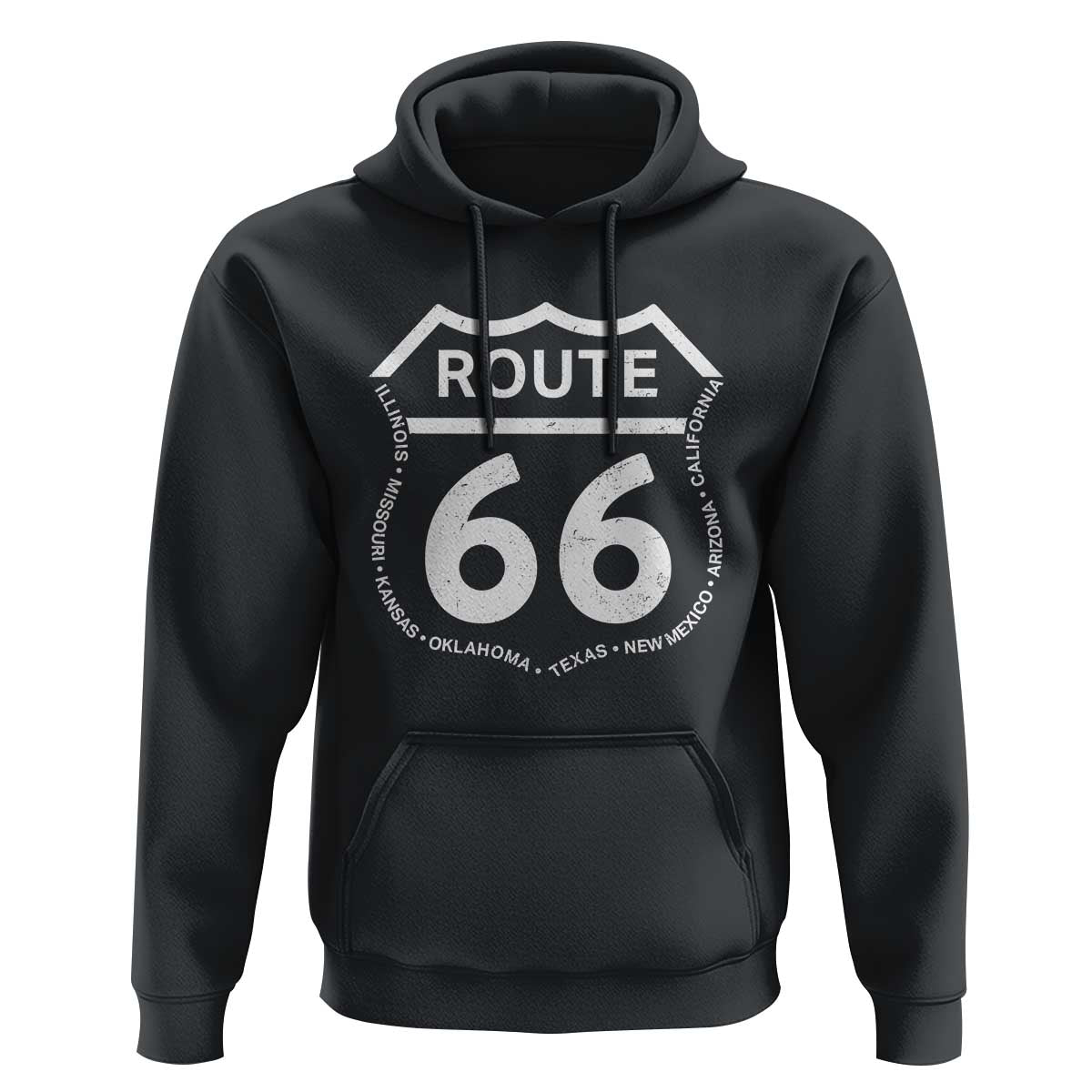 Vintage Route Highway 66 Road Trip Hoodie Mother Road All States