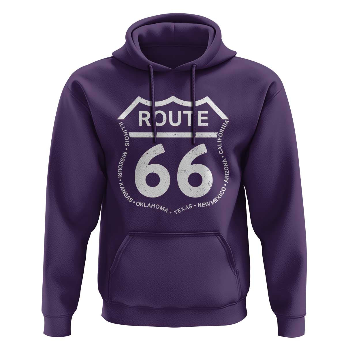 Vintage Route Highway 66 Road Trip Hoodie Mother Road All States