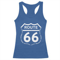 Vintage Route Highway 66 Road Trip Racerback Tank Top Mother Road All States