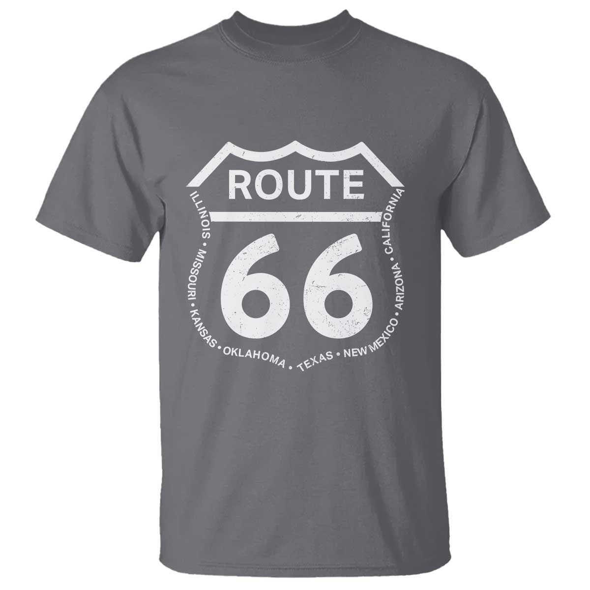 Vintage Route Highway 66 Road Trip T Shirt Mother Road All States