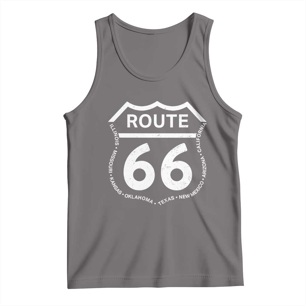 Vintage Route Highway 66 Road Trip Tank Top Mother Road All States