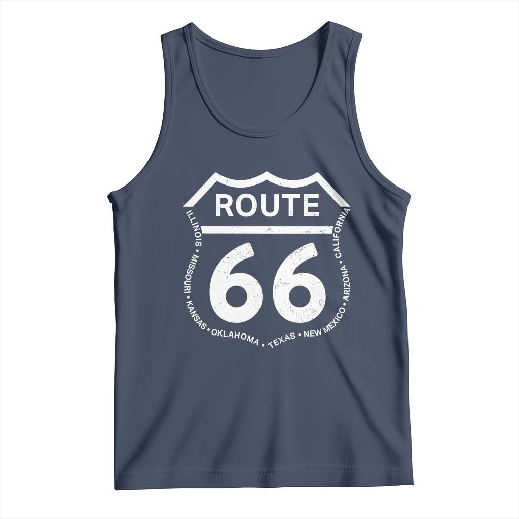 Vintage Route Highway 66 Road Trip Tank Top Mother Road All States