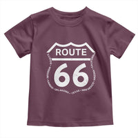 Vintage Route Highway 66 Road Trip Toddler T Shirt Mother Road All States