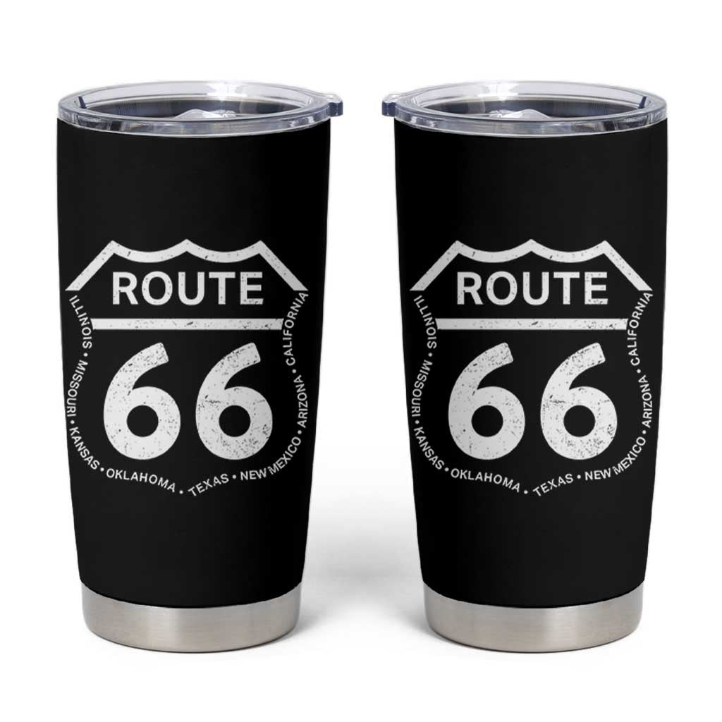 Vintage Route Highway 66 Road Trip Tumbler Cup Mother Road All States