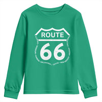 Vintage Route Highway 66 Road Trip Youth Sweatshirt Mother Road All States