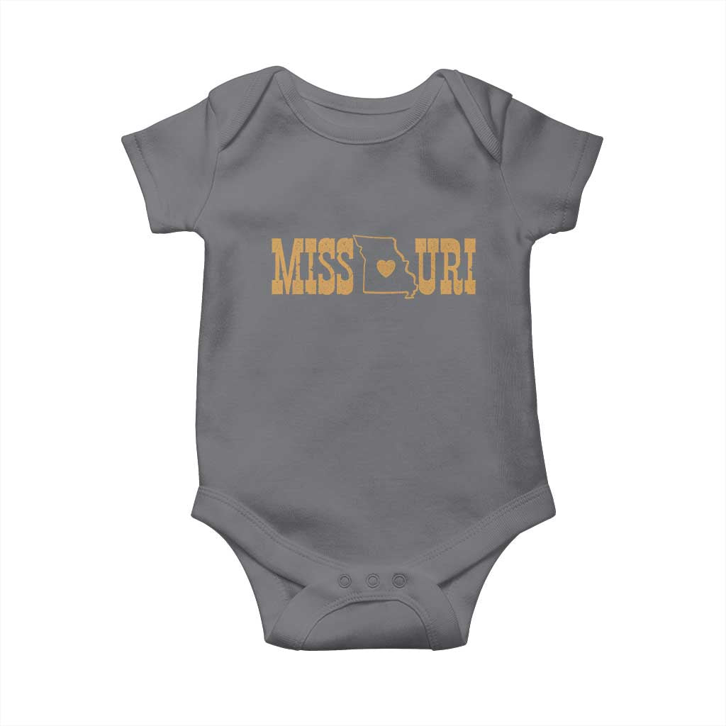 Vintage Missouri State Map Baby Onesie Midwest Pride Gift