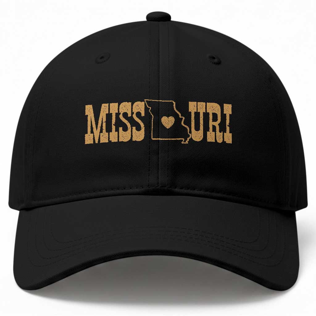 Vintage Missouri State Map Baseball Cap Midwest Pride Gift