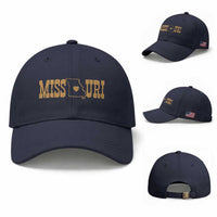 Vintage Missouri State Map Baseball Cap Midwest Pride Gift