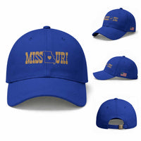 Vintage Missouri State Map Baseball Cap Midwest Pride Gift