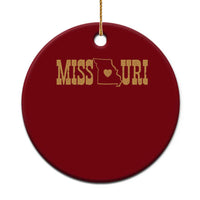 Vintage Missouri State Map Ceramic Ornament Midwest Pride Gift