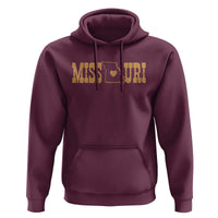 Vintage Missouri State Map Hoodie Midwest Pride Gift
