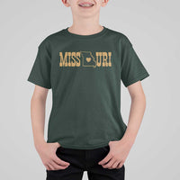 Vintage Missouri State Map T Shirt For Kid Midwest Pride Gift