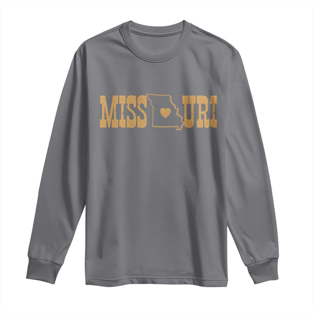 Vintage Missouri State Map Long Sleeve Shirt Midwest Pride Gift