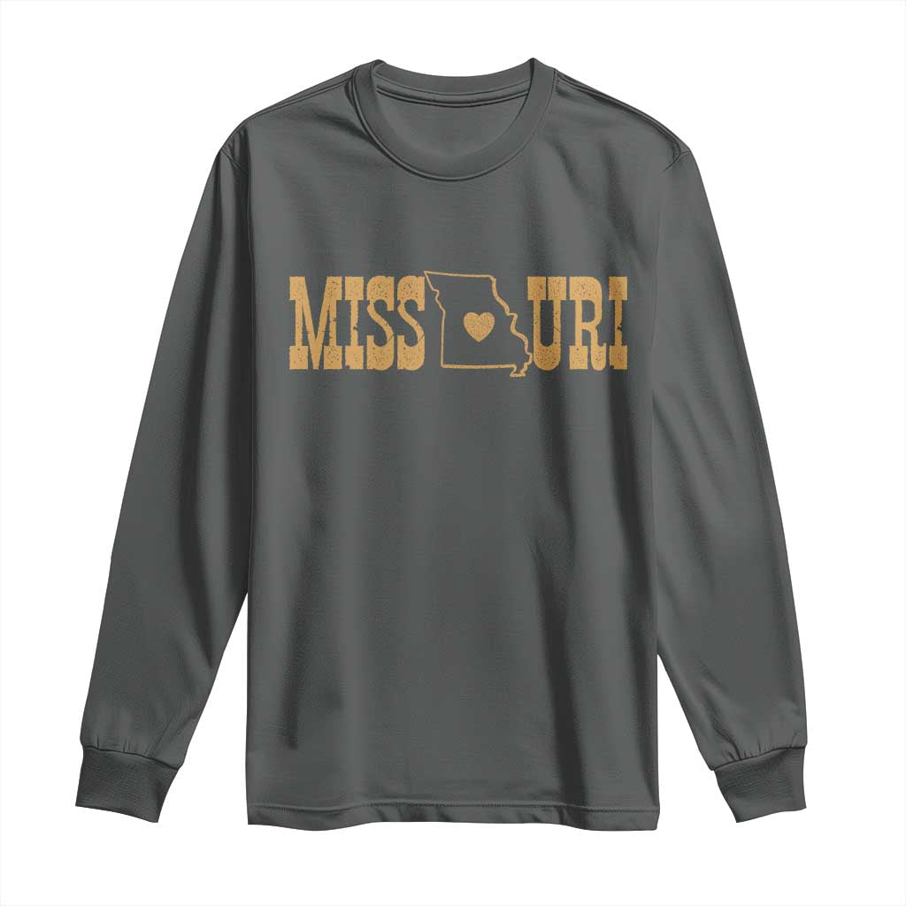 Vintage Missouri State Map Long Sleeve Shirt Midwest Pride Gift