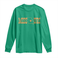 Vintage Missouri State Map Long Sleeve Shirt Midwest Pride Gift