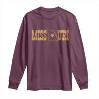 Vintage Missouri State Map Long Sleeve Shirt Midwest Pride Gift