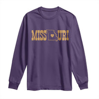 Vintage Missouri State Map Long Sleeve Shirt Midwest Pride Gift