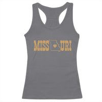 Vintage Missouri State Map Racerback Tank Top Midwest Pride Gift