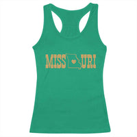 Vintage Missouri State Map Racerback Tank Top Midwest Pride Gift