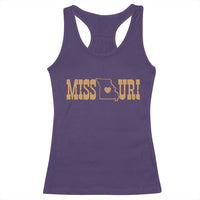 Vintage Missouri State Map Racerback Tank Top Midwest Pride Gift