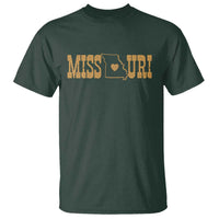 Vintage Missouri State Map T Shirt Midwest Pride Gift