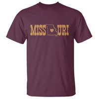 Vintage Missouri State Map T Shirt Midwest Pride Gift