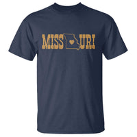 Vintage Missouri State Map T Shirt Midwest Pride Gift