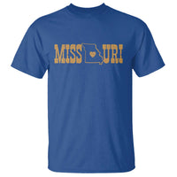Vintage Missouri State Map T Shirt Midwest Pride Gift