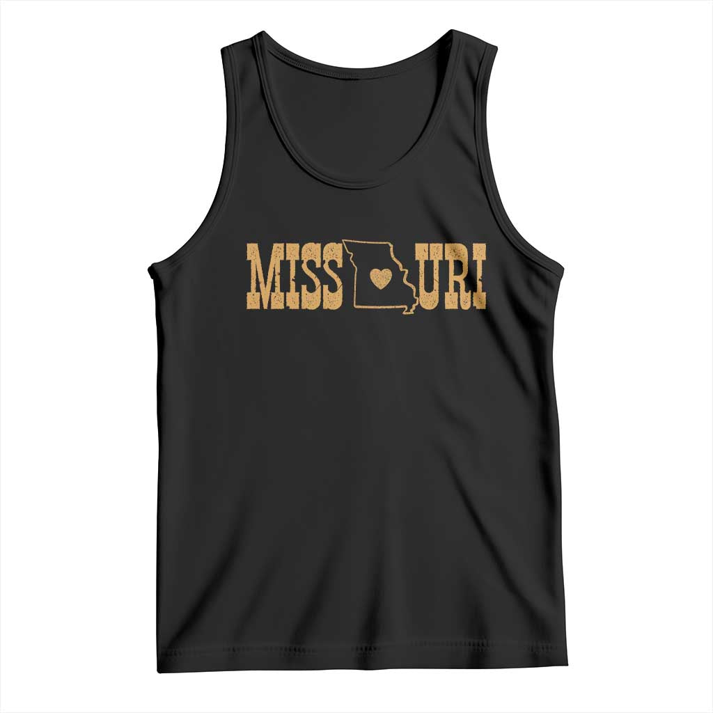 Vintage Missouri State Map Tank Top Midwest Pride Gift