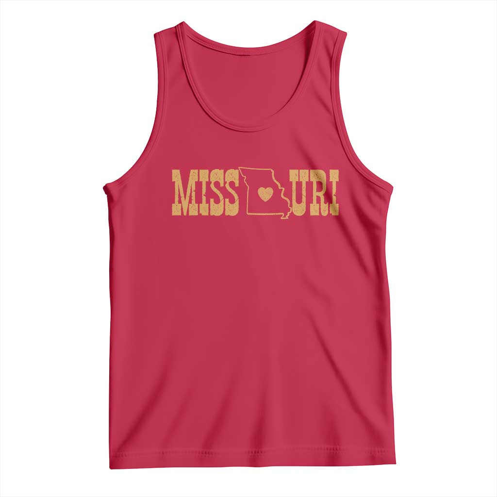 Vintage Missouri State Map Tank Top Midwest Pride Gift