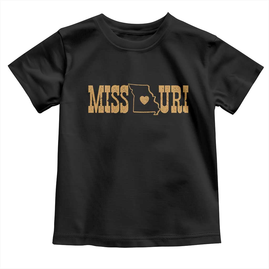 Vintage Missouri State Map Toddler T Shirt Midwest Pride Gift
