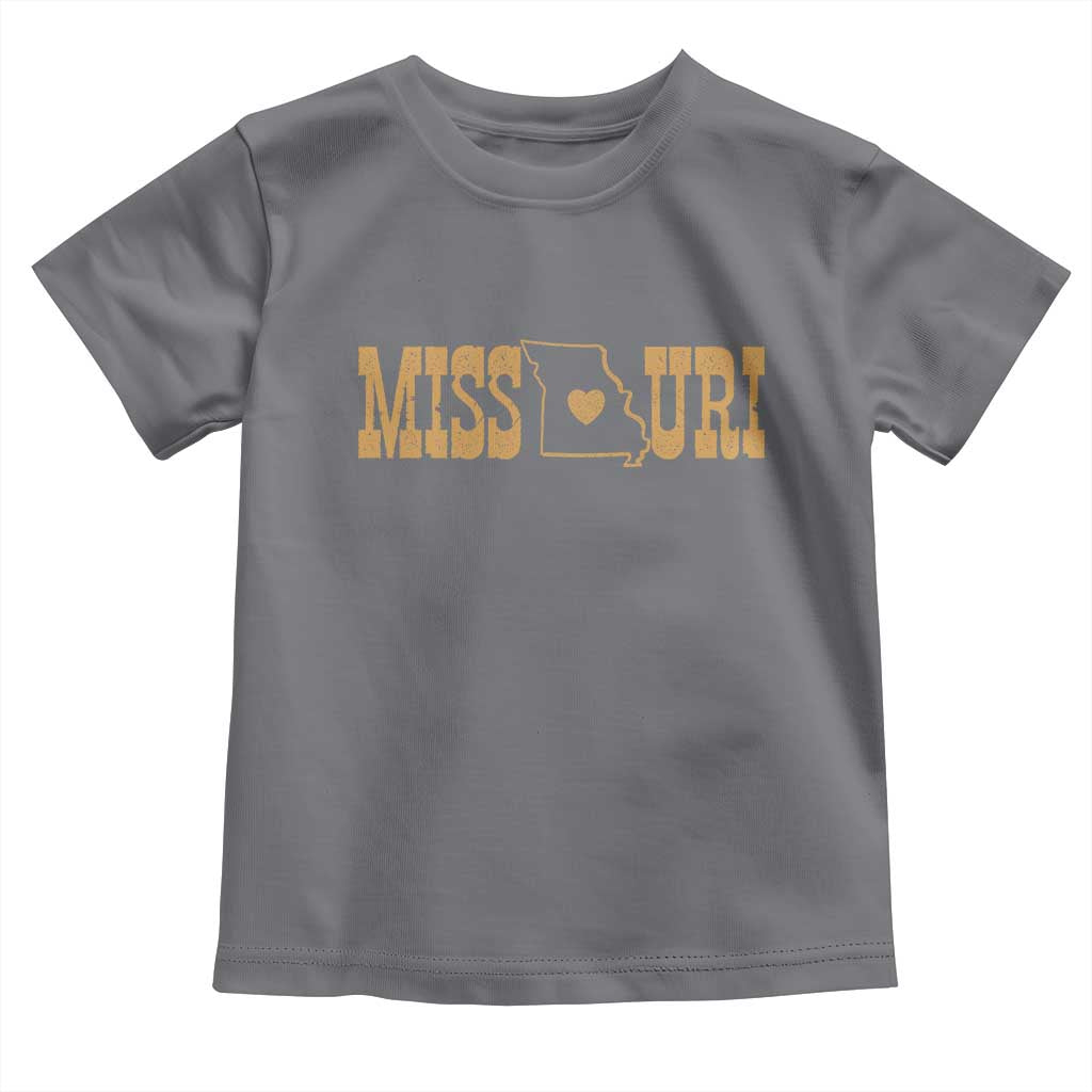 Vintage Missouri State Map Toddler T Shirt Midwest Pride Gift