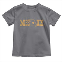 Vintage Missouri State Map Toddler T Shirt Midwest Pride Gift