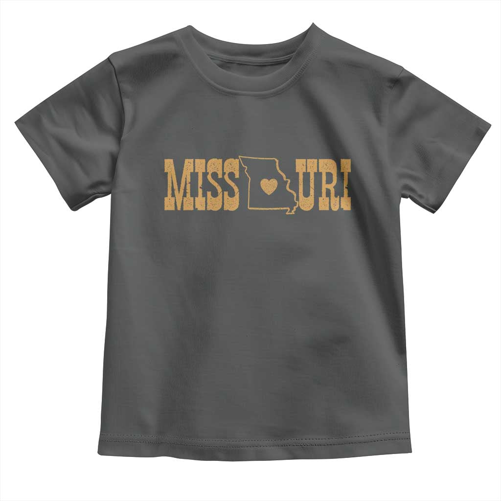 Vintage Missouri State Map Toddler T Shirt Midwest Pride Gift