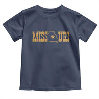 Vintage Missouri State Map Toddler T Shirt Midwest Pride Gift