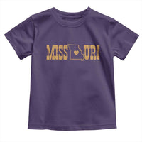 Vintage Missouri State Map Toddler T Shirt Midwest Pride Gift