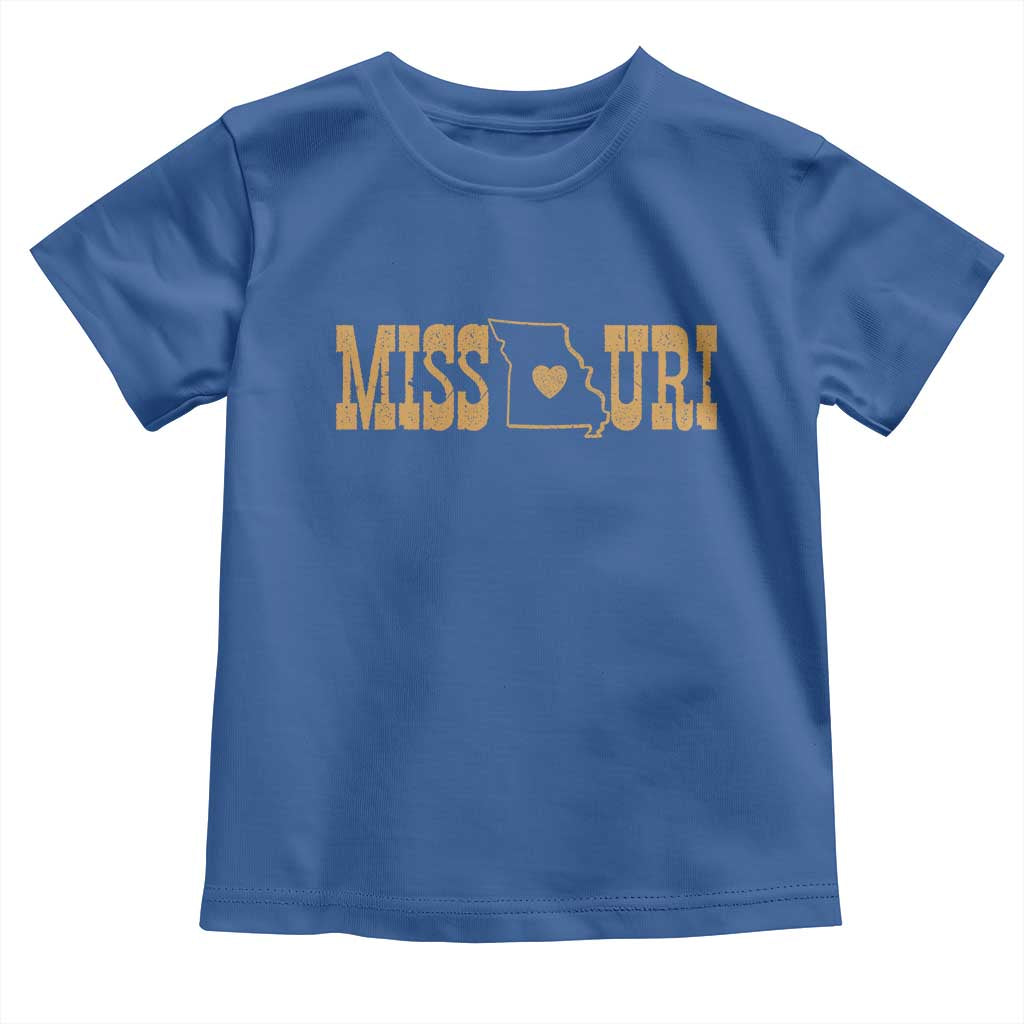 Vintage Missouri State Map Toddler T Shirt Midwest Pride Gift
