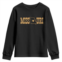 Vintage Missouri State Map Youth Sweatshirt Midwest Pride Gift
