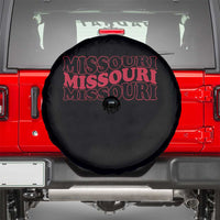 Retro Missouri State Pride Spare Tire Cover Groovy Wavy Typography