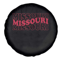 Retro Missouri State Pride Spare Tire Cover Groovy Wavy Typography