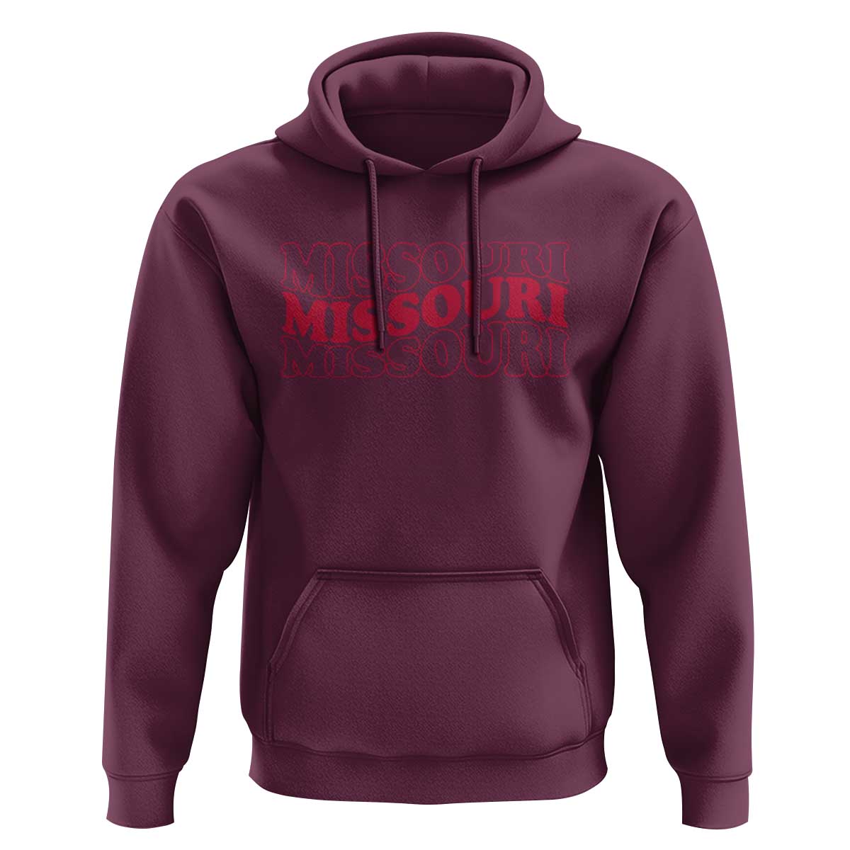 Retro Missouri State Pride Hoodie Groovy Wavy Typography