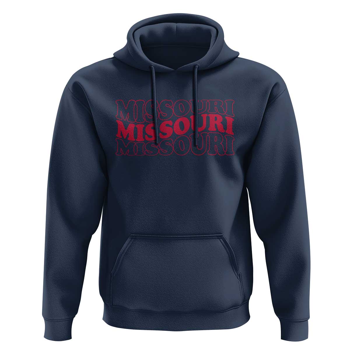 Retro Missouri State Pride Hoodie Groovy Wavy Typography