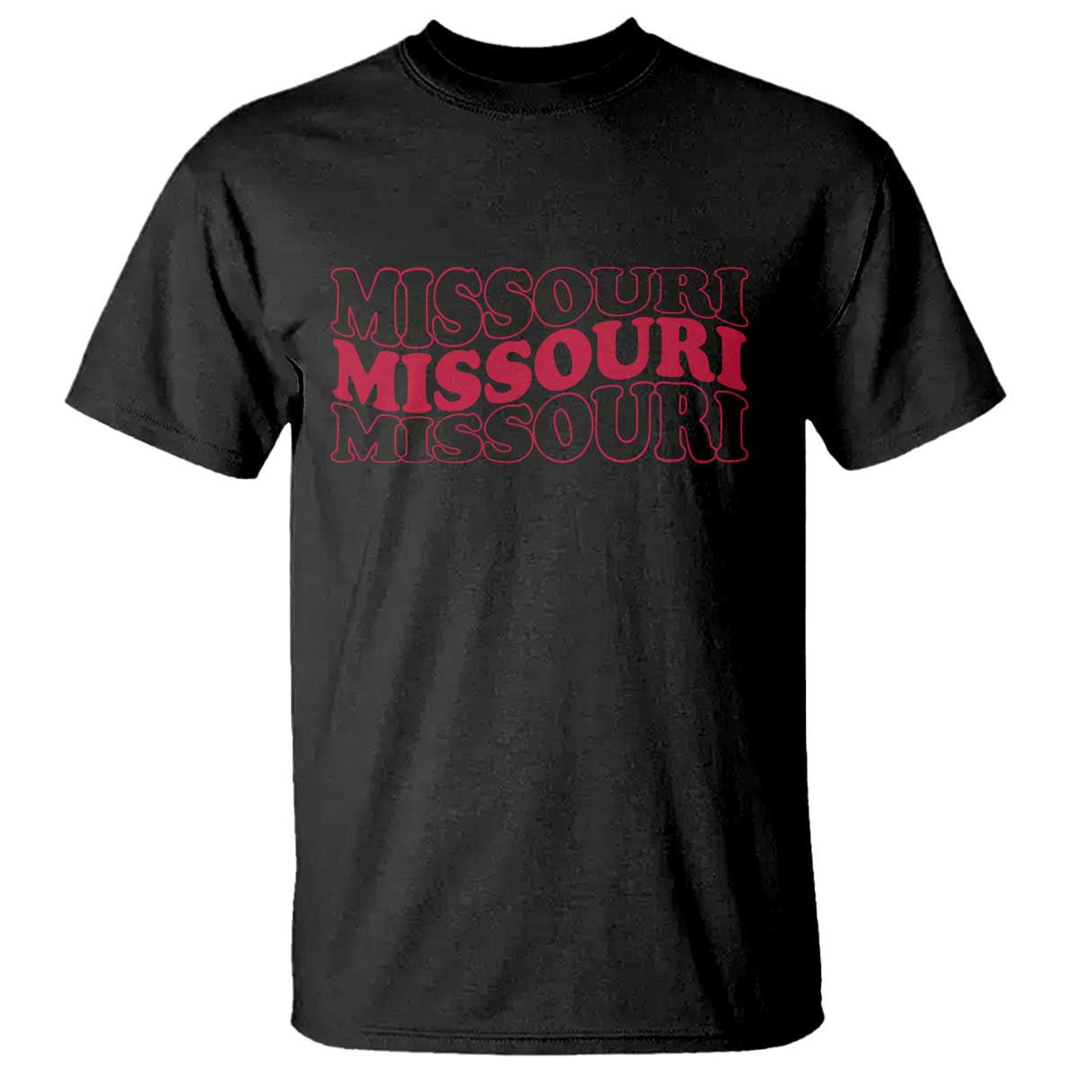 Retro Missouri State Pride T Shirt Groovy Wavy Typography
