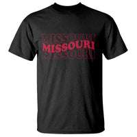 Retro Missouri State Pride T Shirt Groovy Wavy Typography