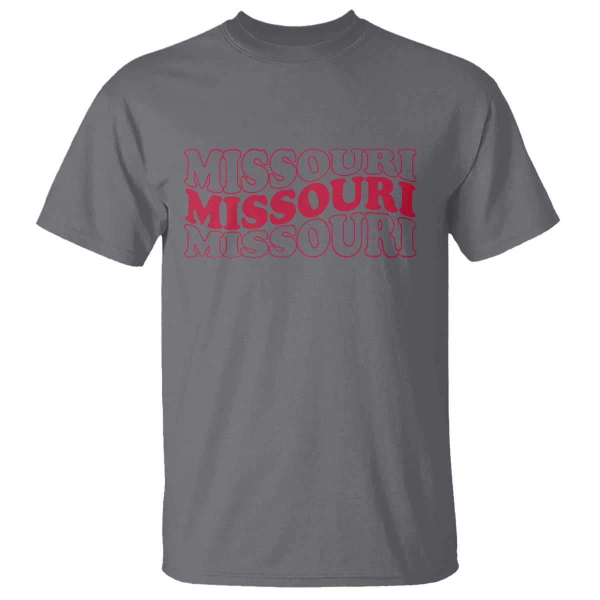 Retro Missouri State Pride T Shirt Groovy Wavy Typography