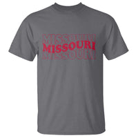 Retro Missouri State Pride T Shirt Groovy Wavy Typography