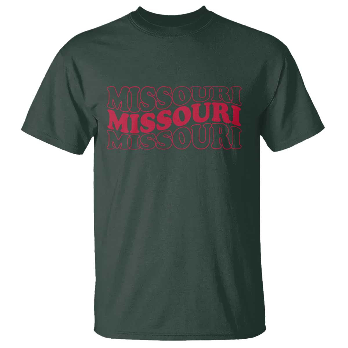 Retro Missouri State Pride T Shirt Groovy Wavy Typography