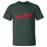 Retro Missouri State Pride T Shirt Groovy Wavy Typography