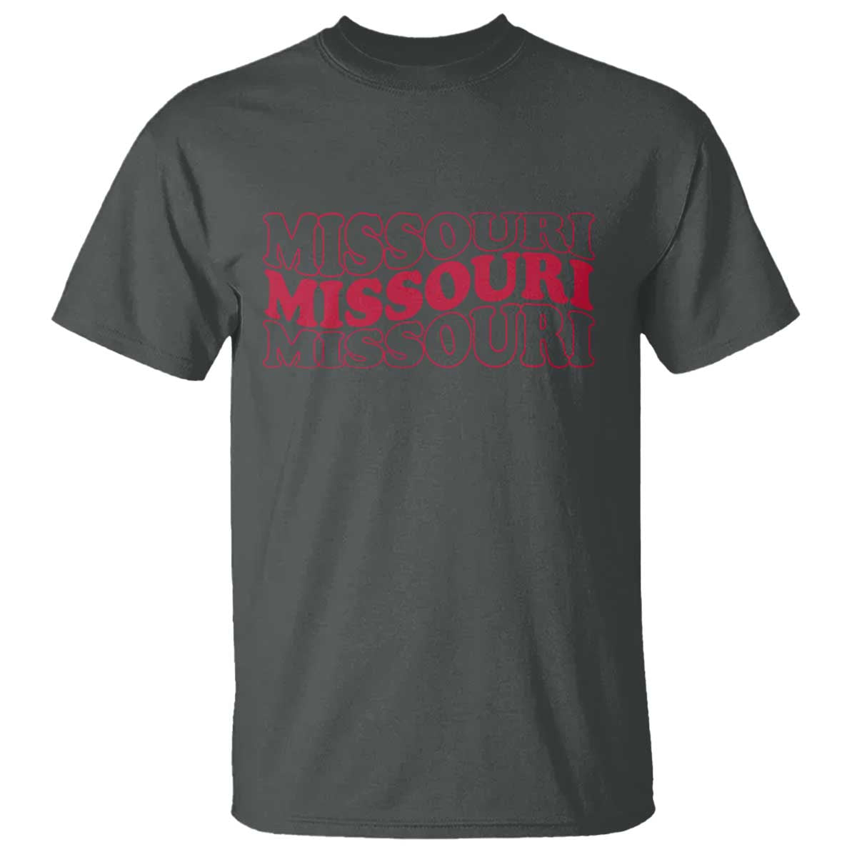 Retro Missouri State Pride T Shirt Groovy Wavy Typography