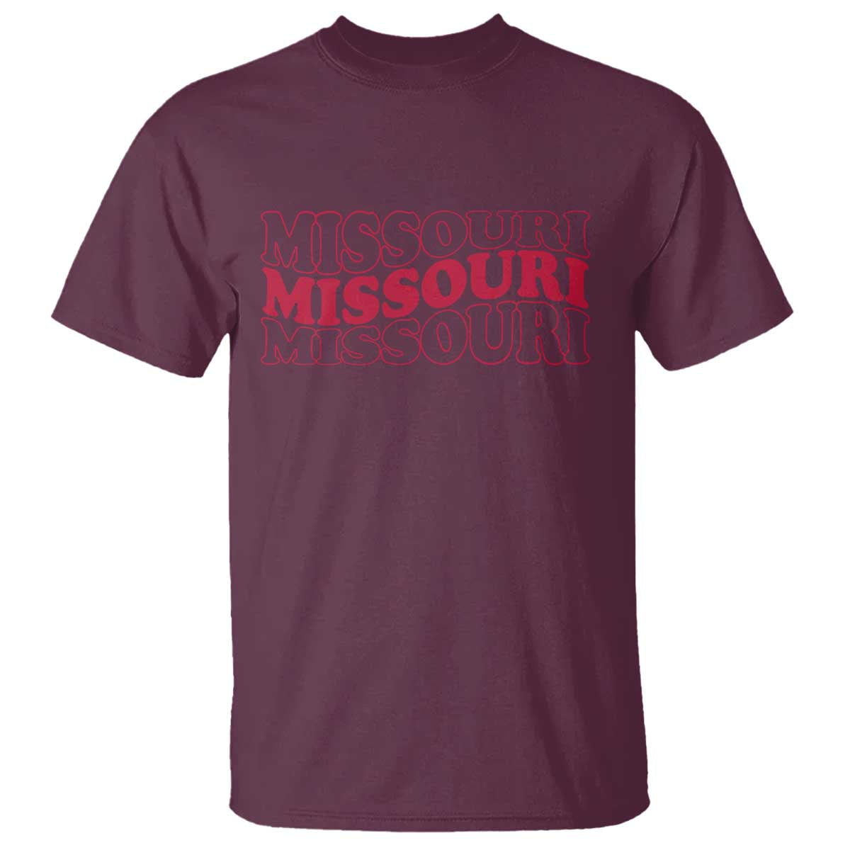 Retro Missouri State Pride T Shirt Groovy Wavy Typography